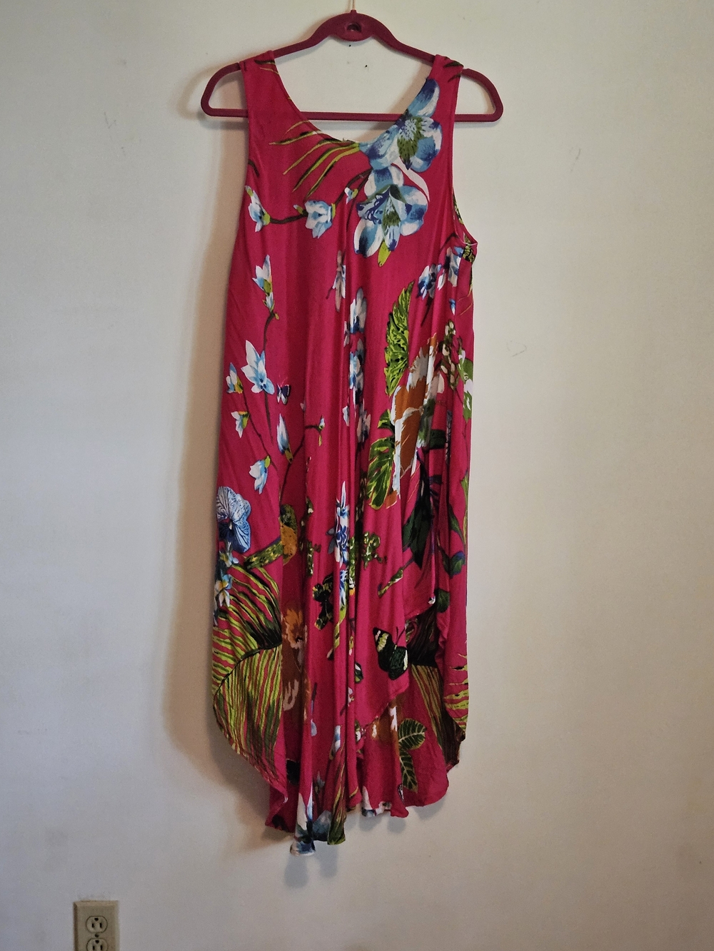 Seven Islands Floral Coverup - Hot Pink - Picture 4 of 6